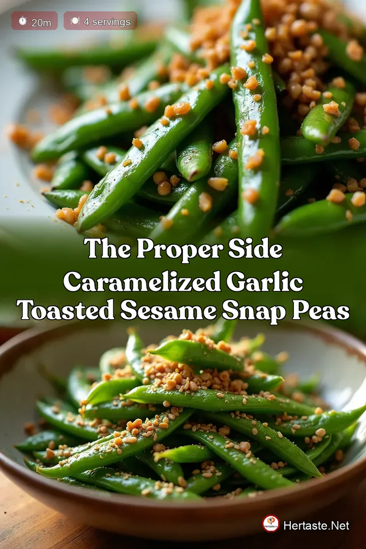 The Proper Side Caramelized Garlic Toasted Sesame Snap Peas