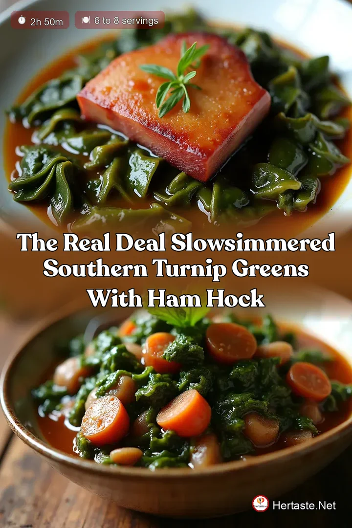The Real Deal SlowSimmered Southern Turnip Greens with Ham Hock