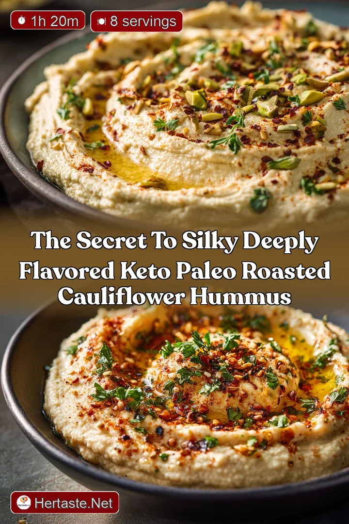 The Secret to Silky Deeply Flavored Keto Paleo Roasted Cauliflower Hummus