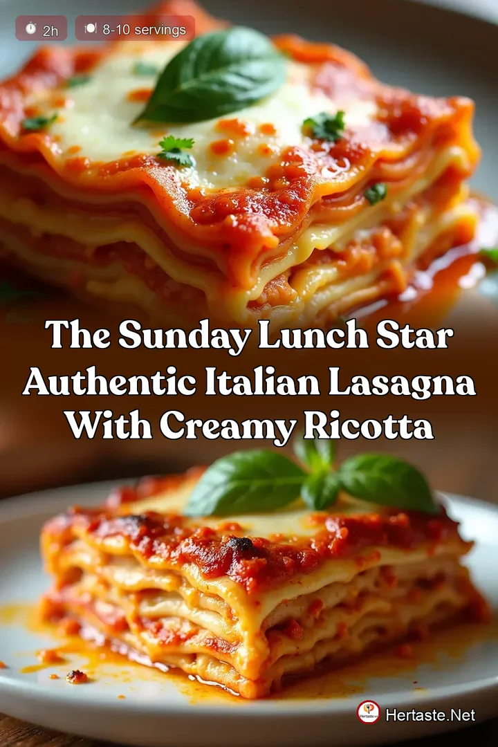 The Sunday Lunch Star Authentic Italian Lasagna with Creamy Ricotta
