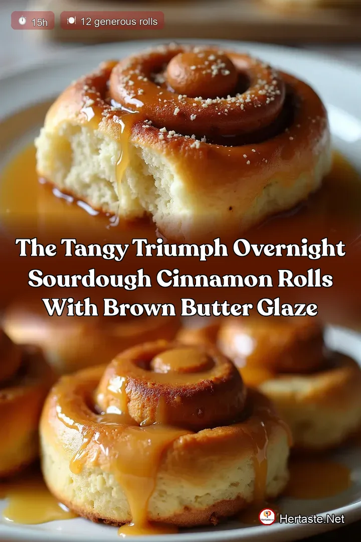 The Tangy Triumph Overnight Sourdough Cinnamon Rolls with Brown Butter Glaze