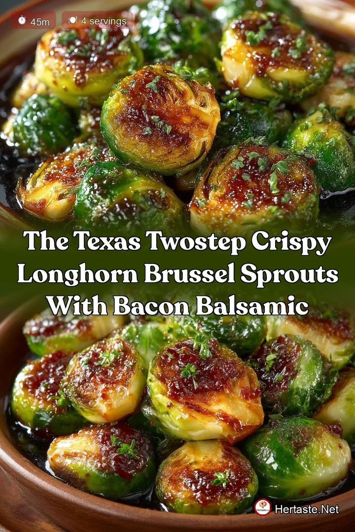 The Texas TwoStep Crispy Longhorn Brussel Sprouts with Bacon Balsamic