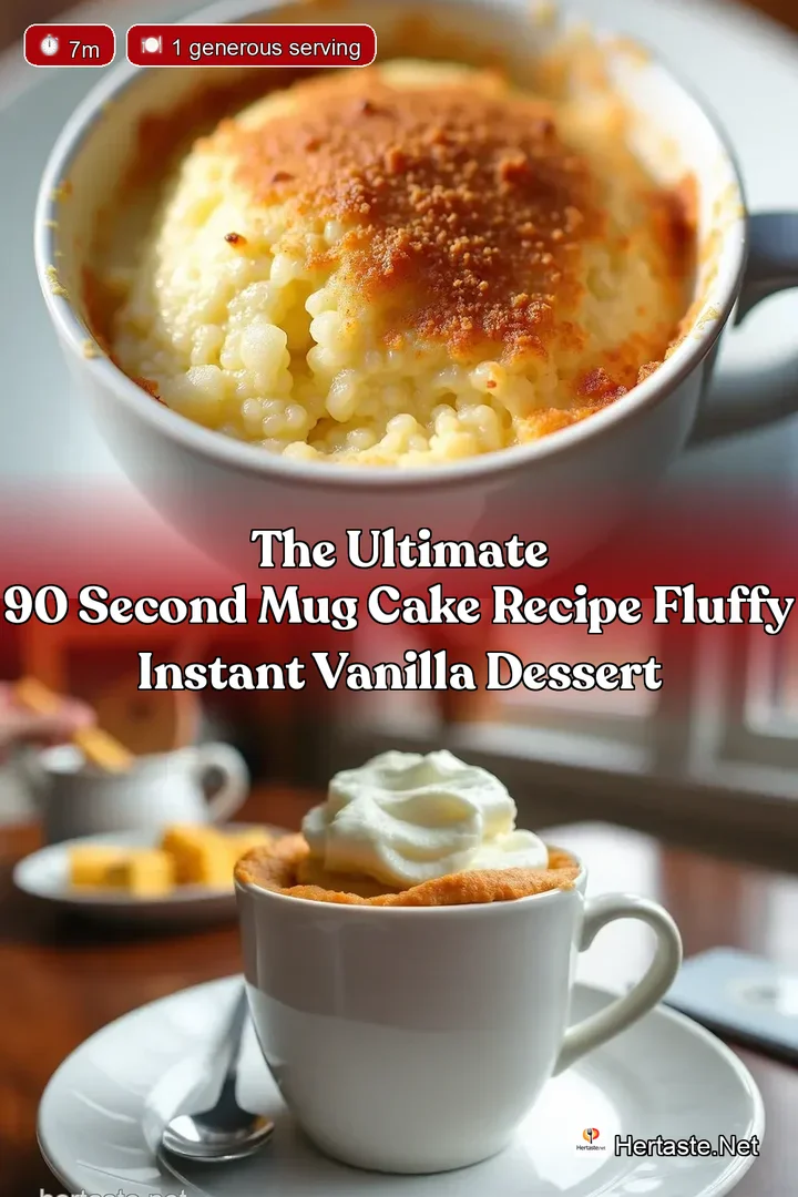 The Ultimate 90 Second Mug Cake Recipe Fluffy Instant Vanilla Dessert