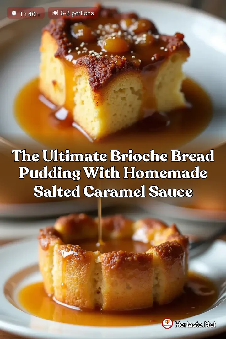 The Ultimate Brioche Bread Pudding with Homemade Salted Caramel Sauce