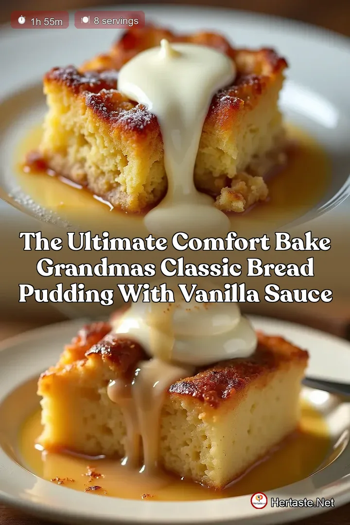 The Ultimate Comfort Bake Grandmas Classic Bread Pudding with Vanilla Sauce