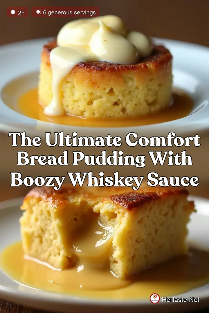 The Ultimate Comfort Bread Pudding with Boozy Whiskey Sauce