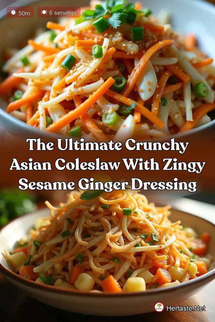 The Ultimate Crunchy Asian Coleslaw with Zingy Sesame Ginger Dressing