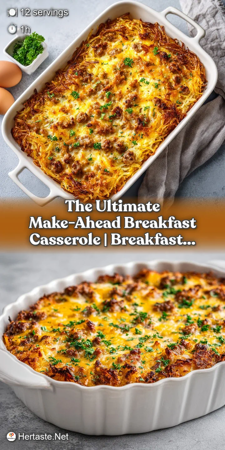 Close-up of a bubbly, golden casserole with melted cheese, crispy edges, and savory sausage pieces.