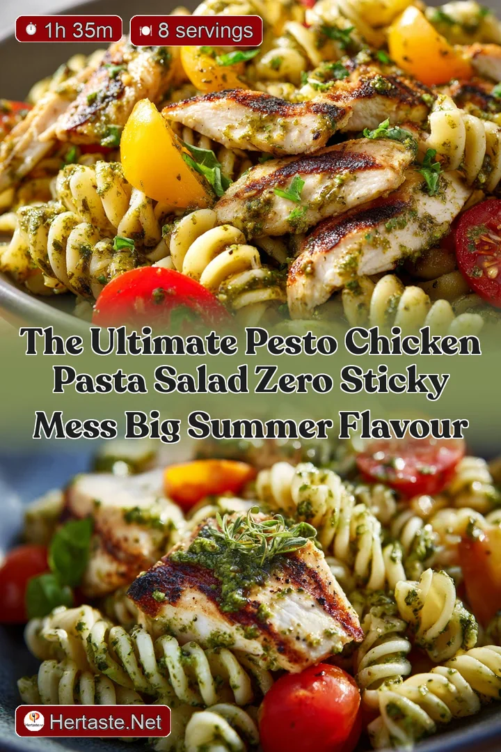 The Ultimate Pesto Chicken Pasta Salad Zero Sticky Mess Big Summer Flavour