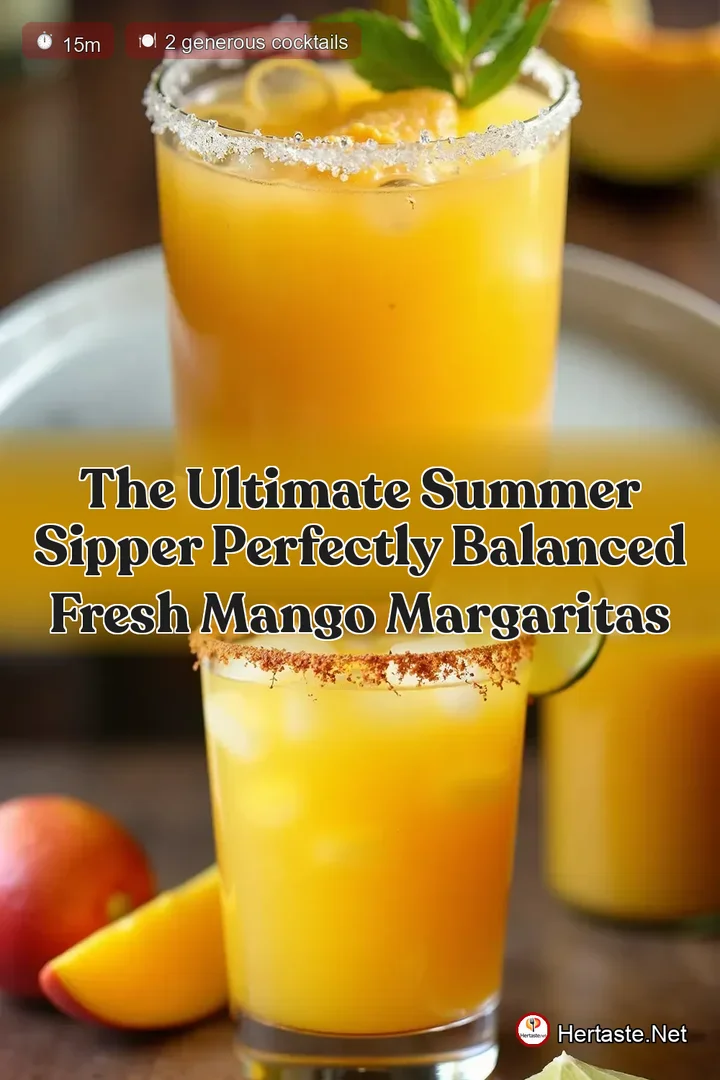 The Ultimate Summer Sipper Perfectly Balanced Fresh Mango Margaritas