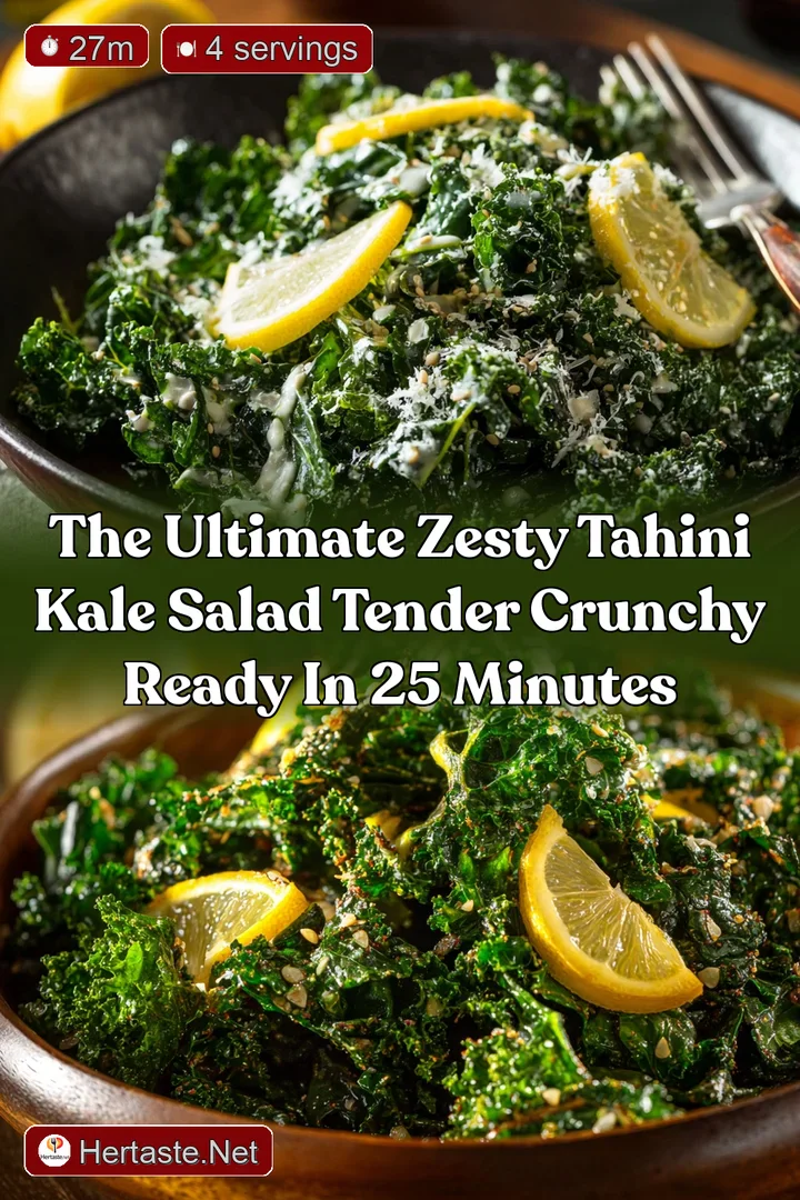 The Ultimate Zesty Tahini Kale Salad Tender Crunchy Ready in 25 Minutes