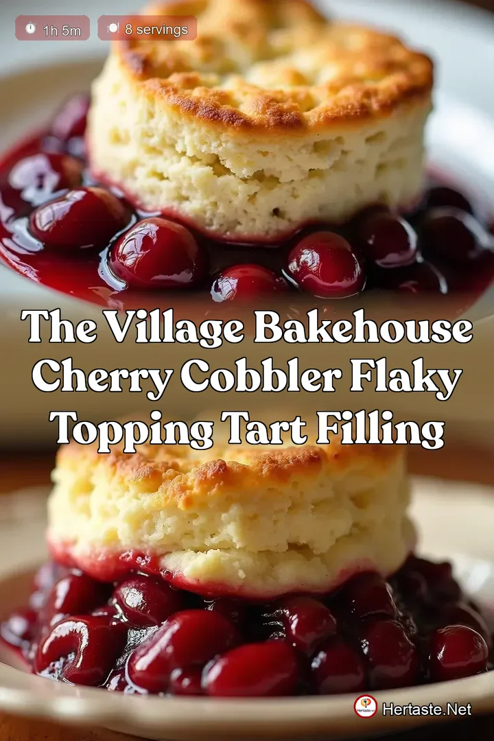 The Village Bakehouse Cherry Cobbler Flaky Topping Tart Filling