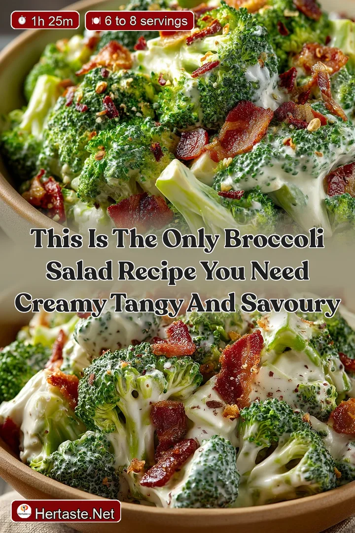 This is the ONLY Broccoli Salad Recipe You Need Creamy Tangy and Savoury