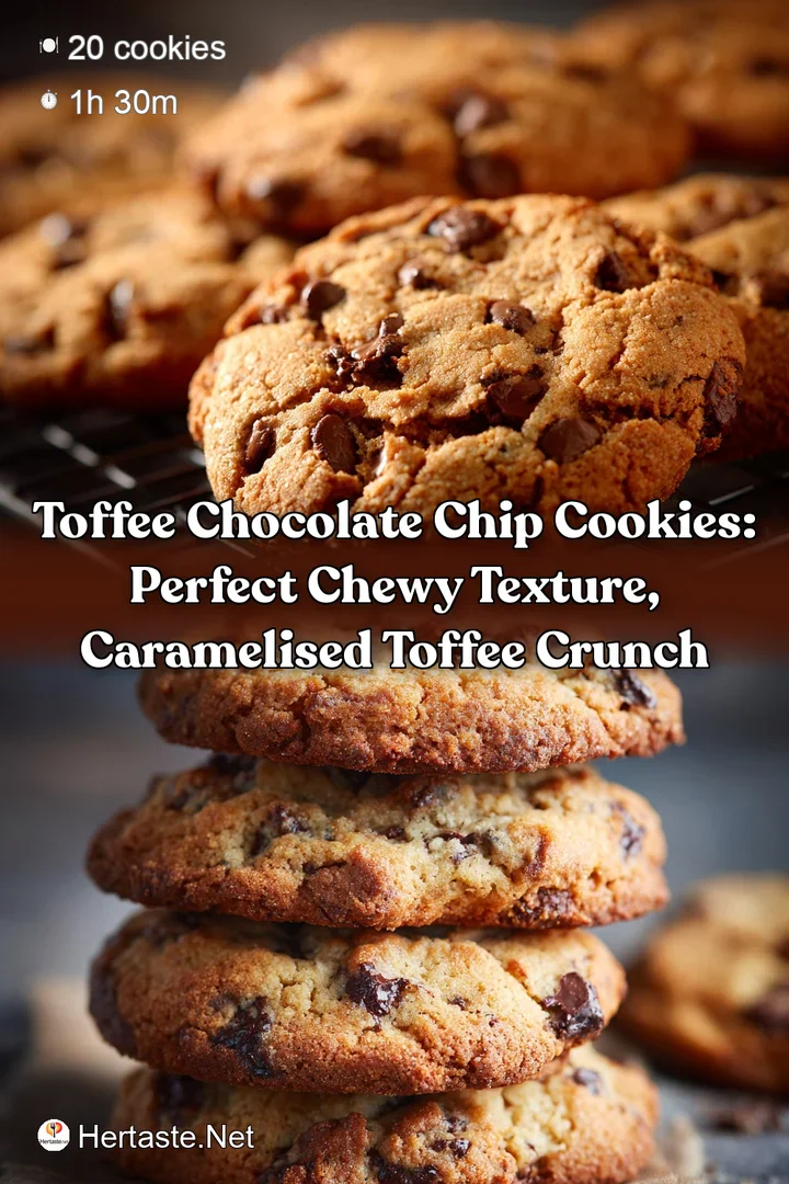 Toffee Chocolate Chip Cookies: Perfect Chewy Texture Caramelised Toffee Crunch