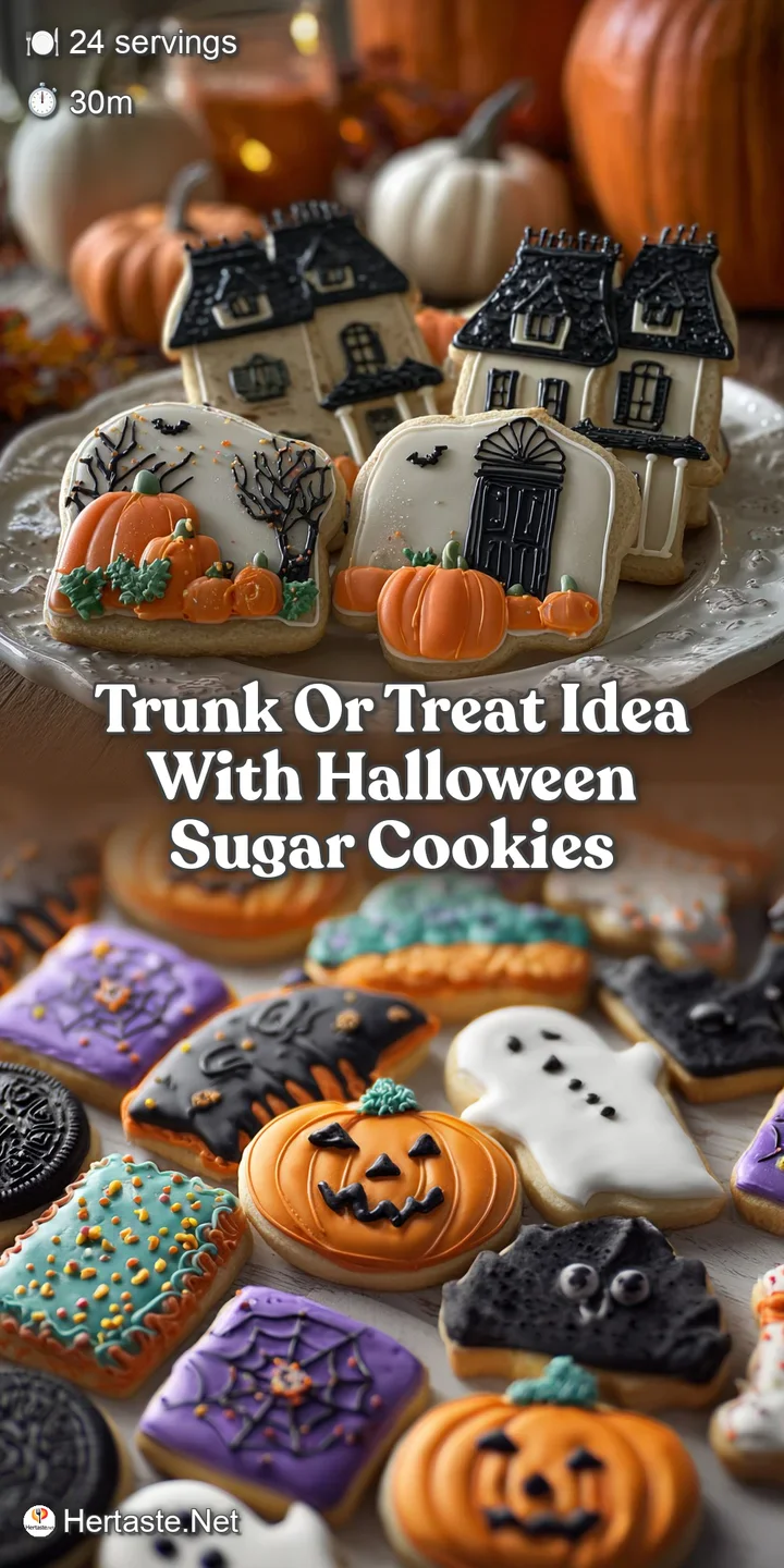 Close-up of a frosted sugar cookie shaped like a ghost. Swirls of white icing and black edible marker details create a pla...