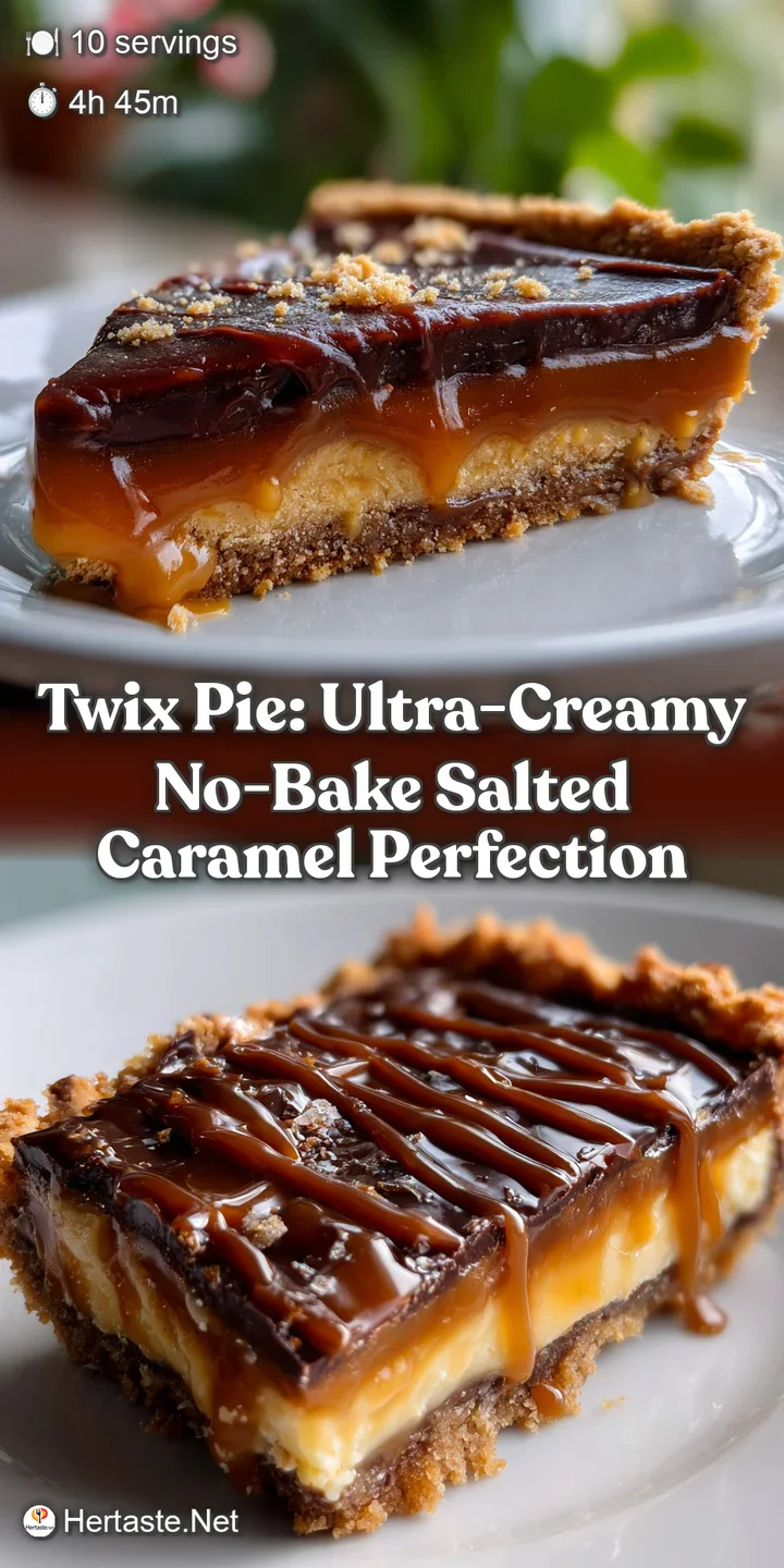 Twix Pie: Ultra-Creamy No-Bake Salted Caramel Perfection