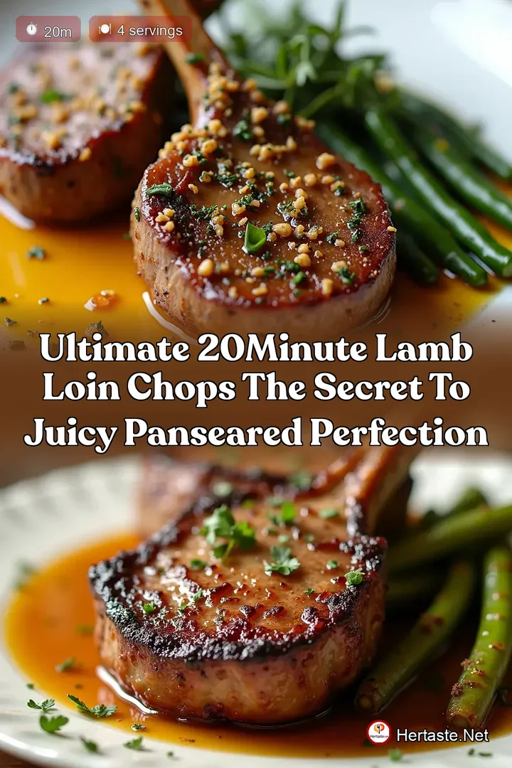 Ultimate 20Minute Lamb Loin Chops The Secret to Juicy PanSeared Perfection