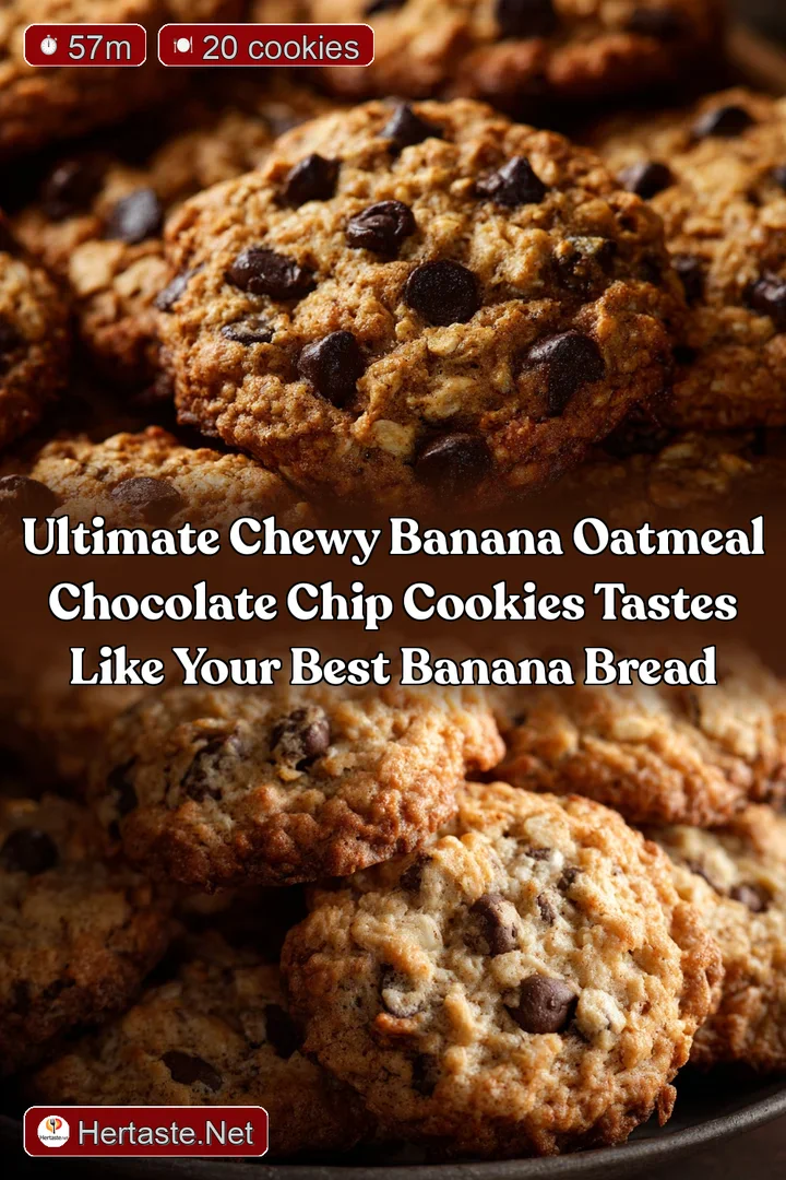 Ultimate Chewy Banana Oatmeal Chocolate Chip Cookies Tastes Like Your Best Banana Bread