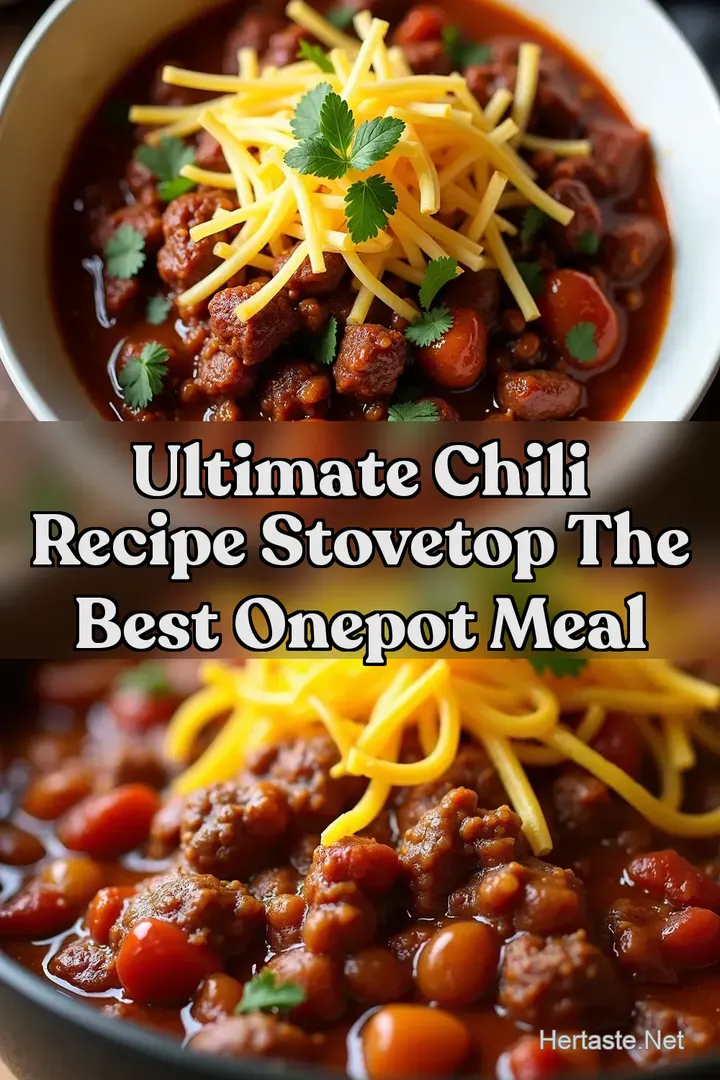 Ultimate Chili Recipe Stovetop The Best OnePot Meal