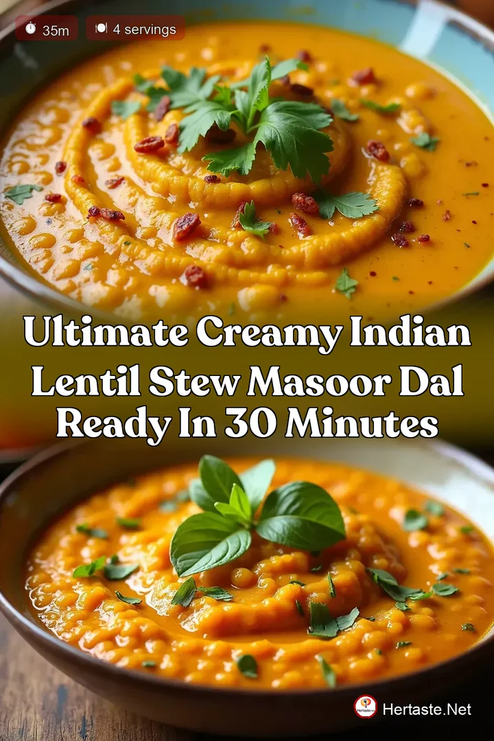 Ultimate Creamy Indian Lentil Stew Masoor Dal Ready in 30 Minutes