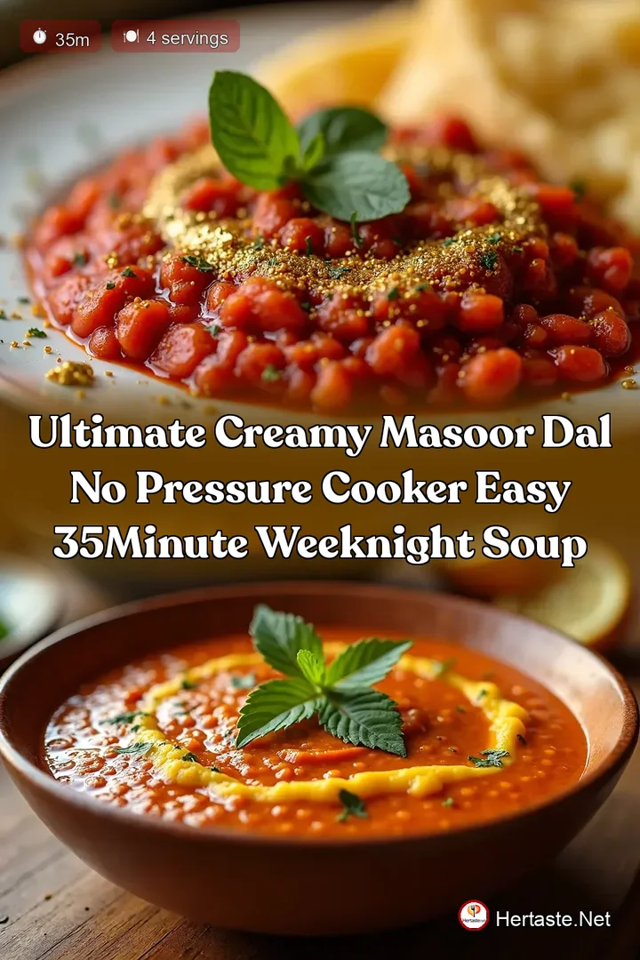 Ultimate Creamy Masoor Dal No Pressure Cooker Easy 35Minute Weeknight Soup