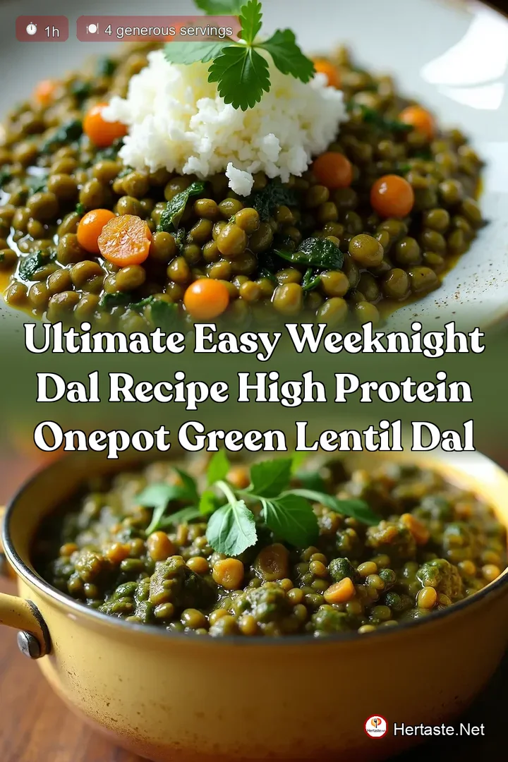 Ultimate Easy Weeknight Dal Recipe High Protein OnePot Green Lentil Dal
