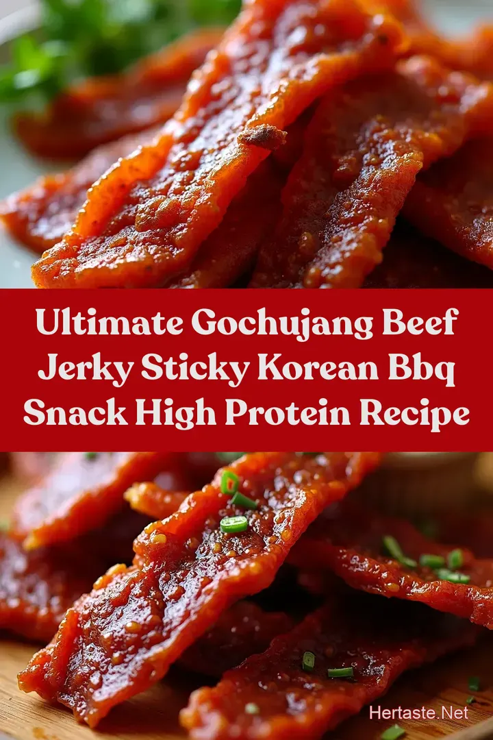 ULTIMATE Gochujang Beef Jerky Sticky Korean BBQ Snack High Protein Recipe