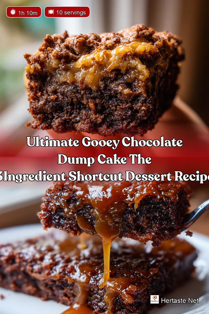 Ultimate Gooey Chocolate Dump Cake The 3Ingredient Shortcut Dessert Recipe