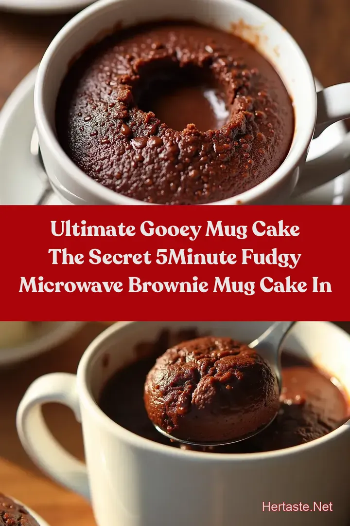 Ultimate Gooey Mug Cake The Secret 5Minute Fudgy microwave brownie mug cake in