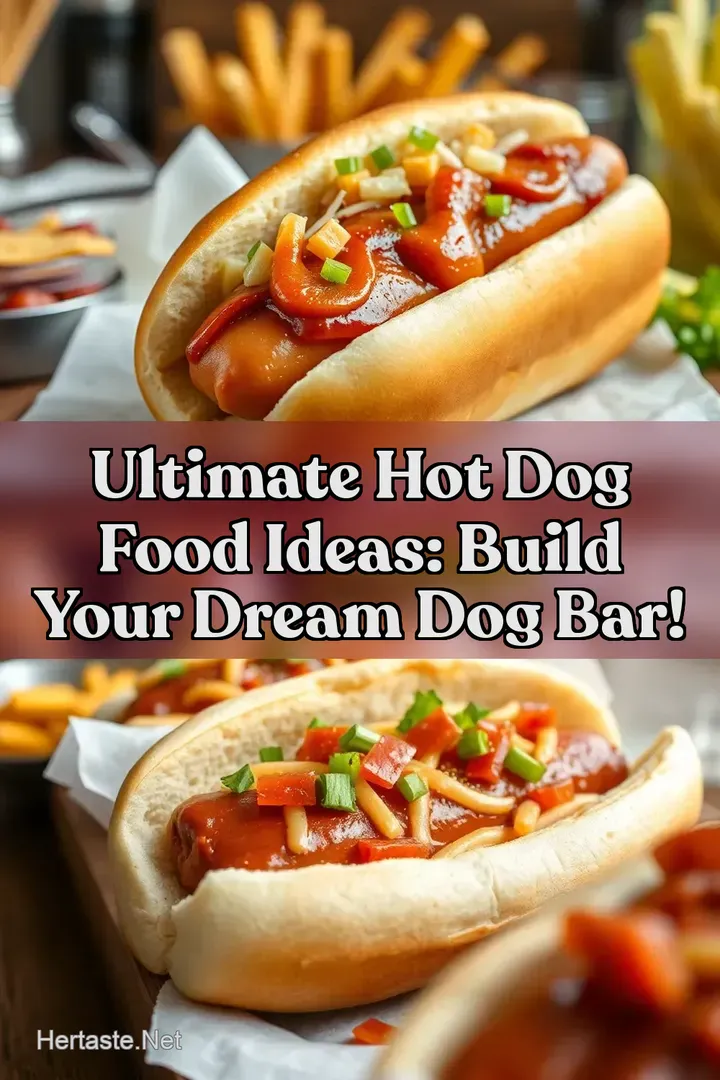 Ultimate Hot Dog Food Ideas: Build Your Dream Dog Bar! : PIN FOR LATER Ultimate Hot Dog Food Ideas: Build Your Dream Dog Bar!