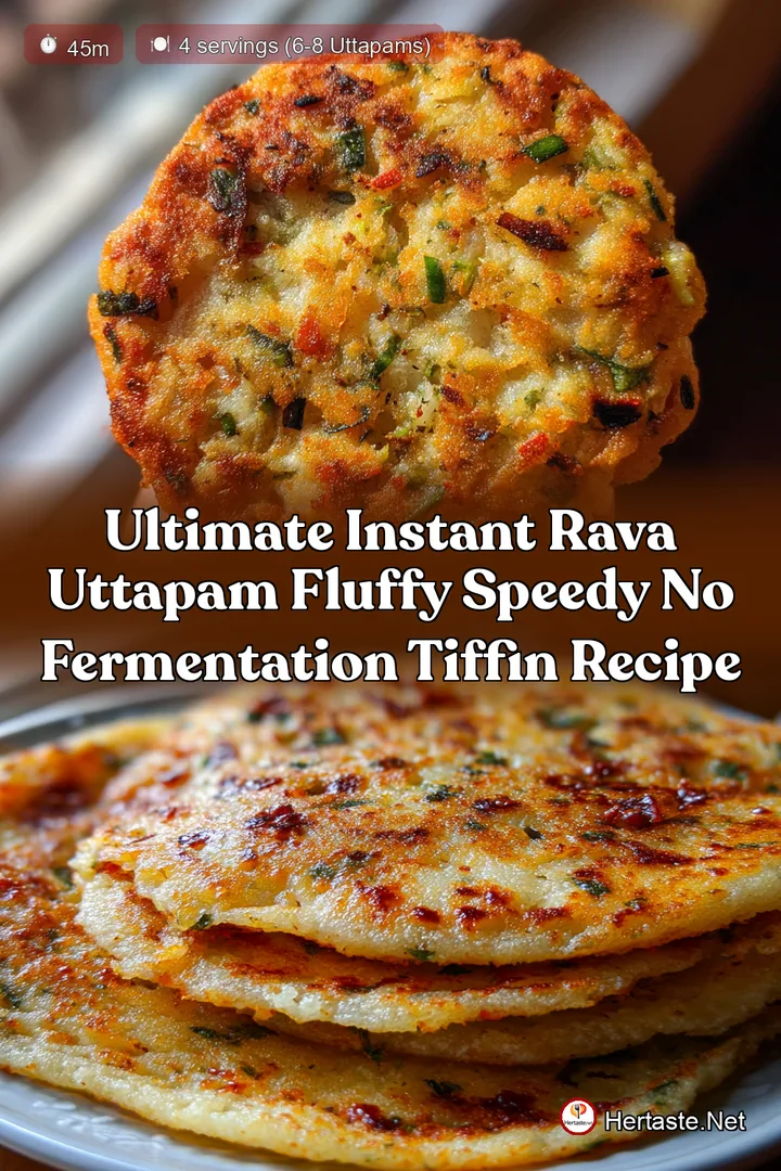 Ultimate Instant Rava Uttapam Fluffy Speedy No Fermentation Tiffin Recipe