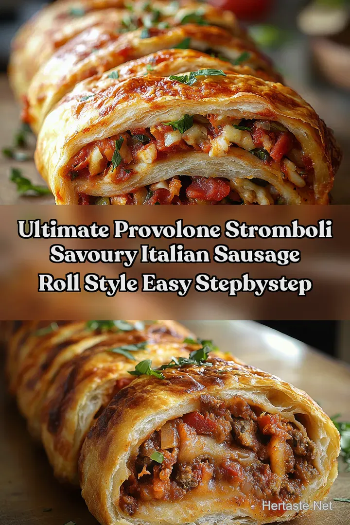 Ultimate Provolone Stromboli Savoury Italian Sausage Roll Style Easy StepbyStep