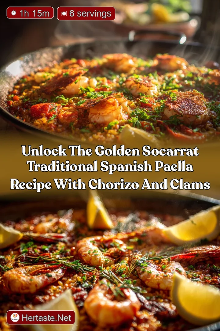Unlock the Golden Socarrat Traditional Spanish Paella Recipe with Chorizo and Clams