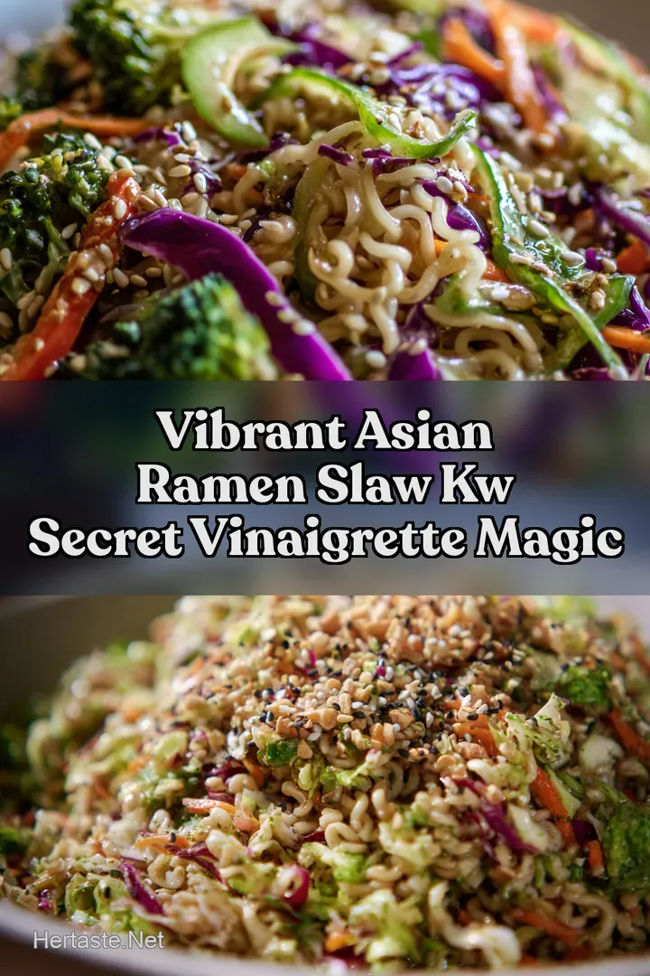 Vibrant Asian Ramen Slaw kw Secret Vinaigrette Magic : PIN FOR LATER Vibrant Asian Ramen Slaw kw Secret Vinaigrette Magic