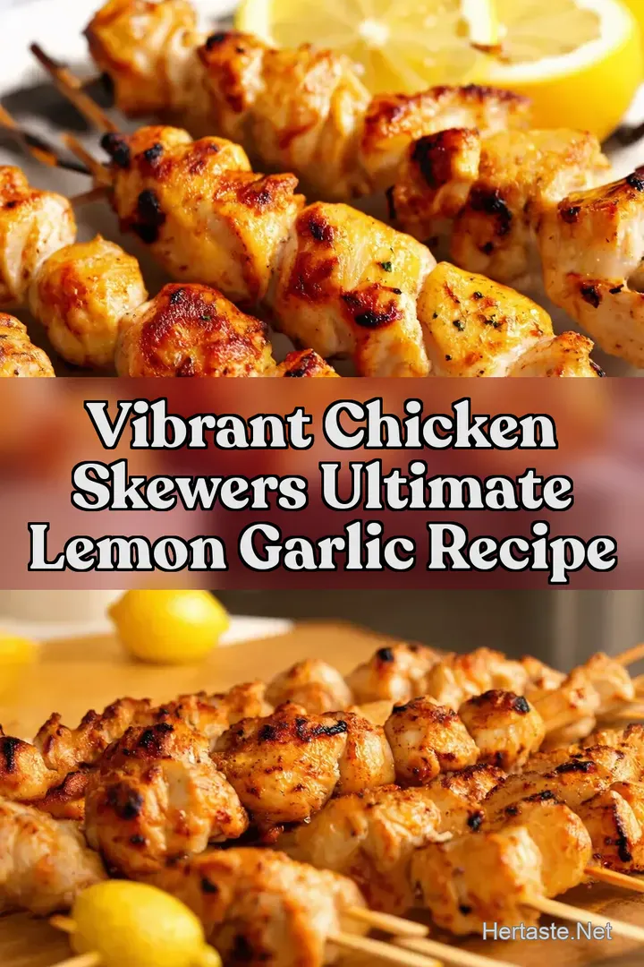 Vibrant Chicken Skewers Ultimate Lemon Garlic Recipe