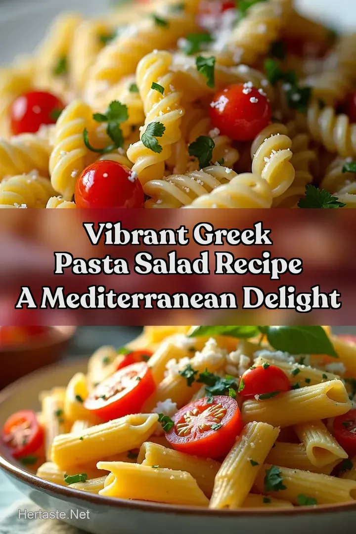 Vibrant Greek Pasta Salad Recipe A Mediterranean Delight