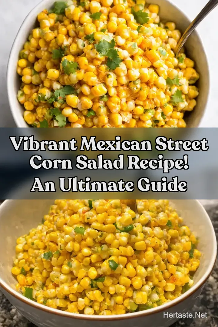 Vibrant Mexican street corn salad recipe! An ultimate guide : PIN FOR LATER Vibrant Mexican street corn salad recipe! An ultimate guide