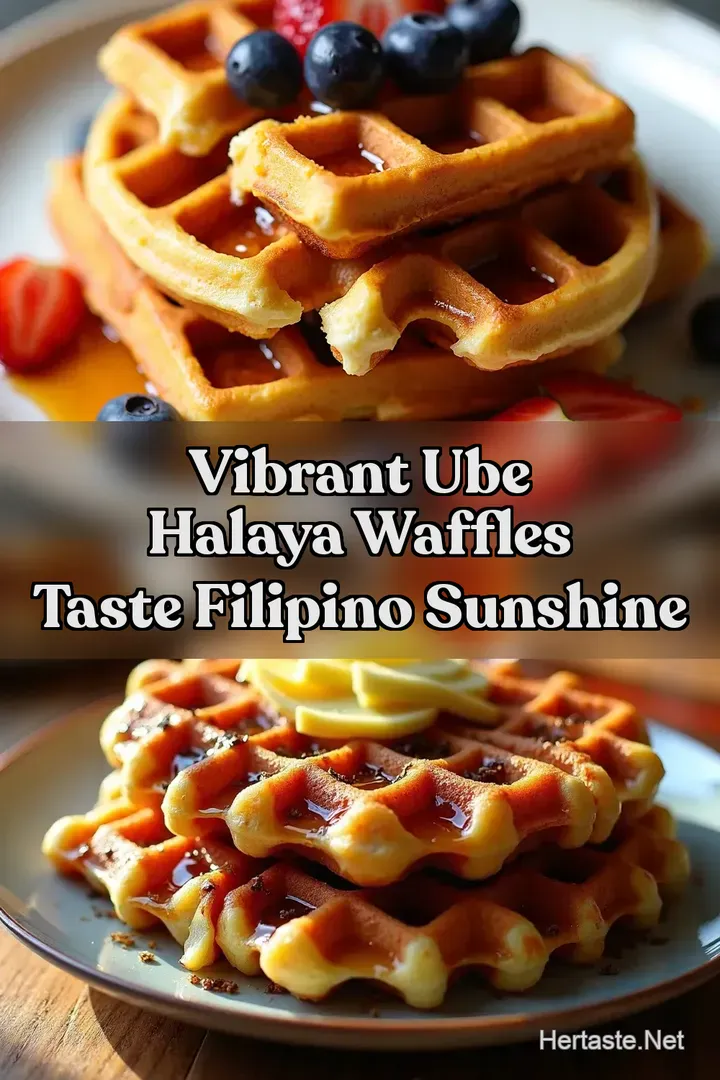 Vibrant Ube Halaya Waffles Taste Filipino Sunshine