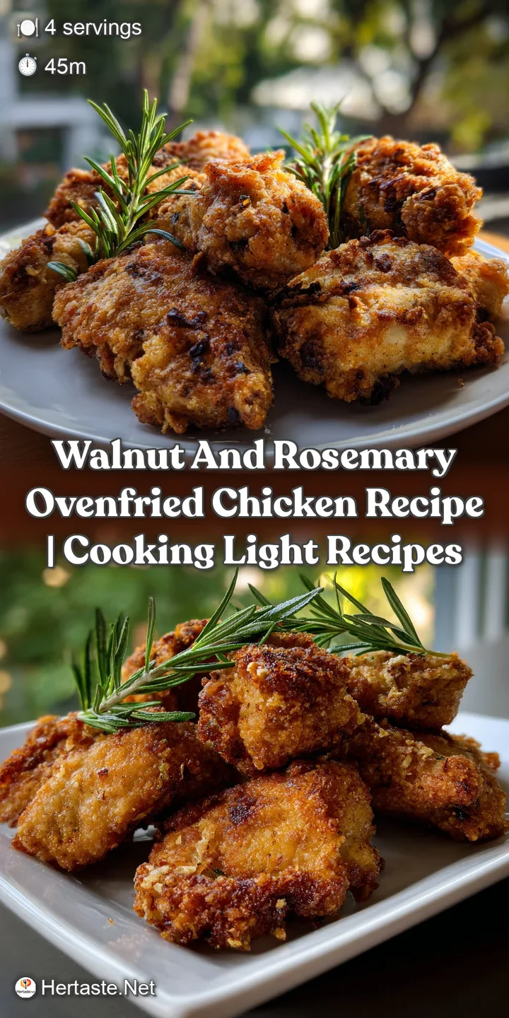 Walnut and Rosemary OvenFried Chicken Recipe | Cooking Light Recipes