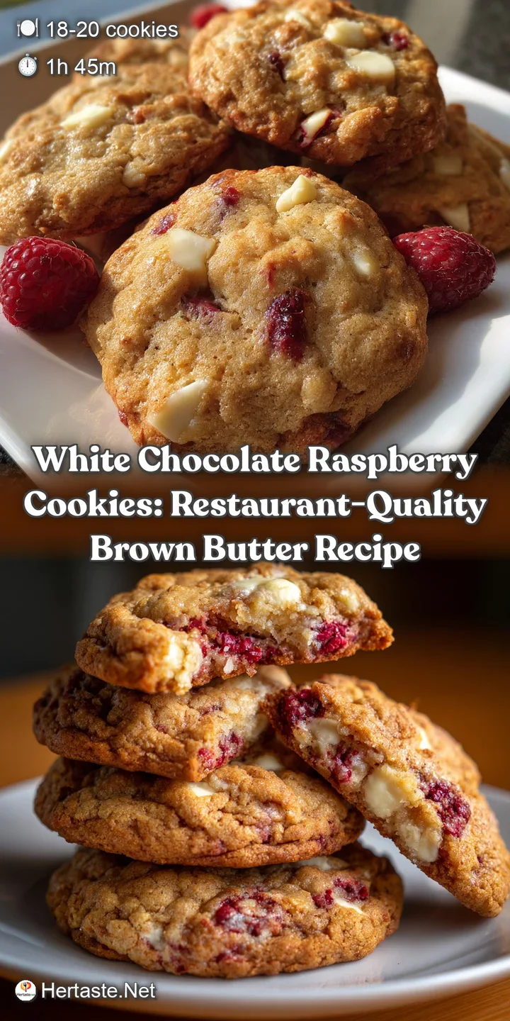 White Chocolate Raspberry Cookies: Restaurant-Quality Brown Butter Recipe