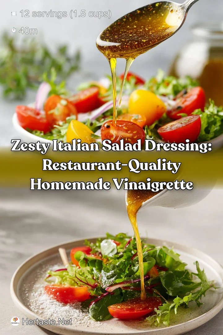 Zesty Italian Salad Dressing: Restaurant-Quality Homemade Vinaigrette