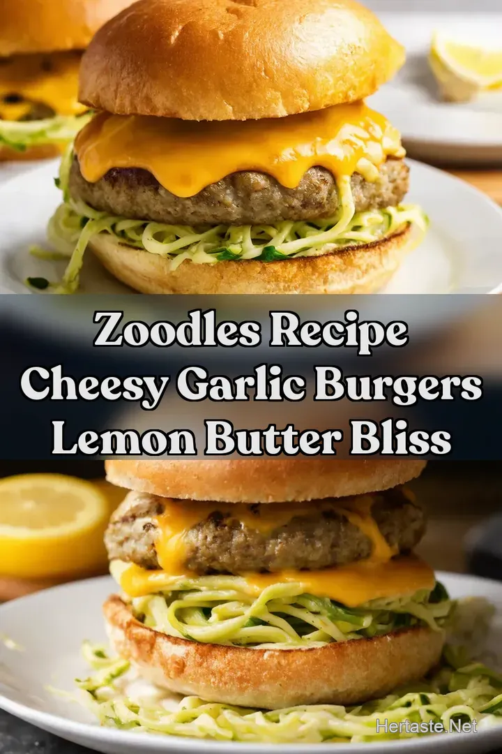 Zoodles Recipe Cheesy Garlic Burgers Lemon Butter Bliss