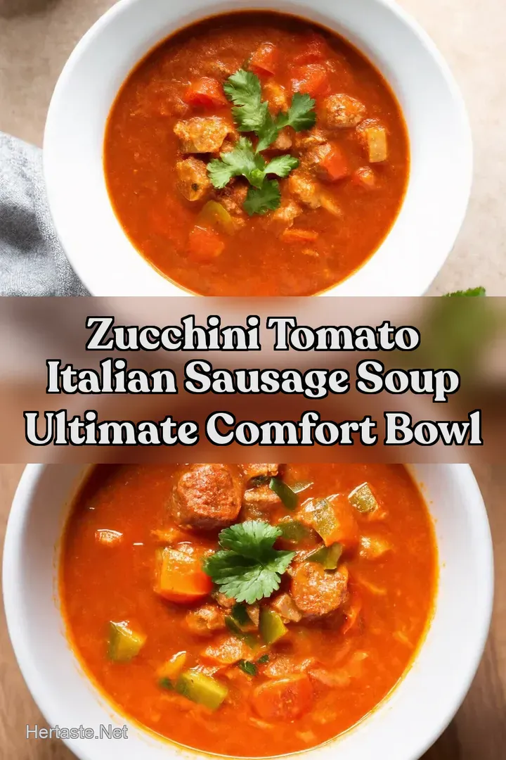 Zucchini Tomato Italian Sausage Soup Ultimate Comfort Bowl