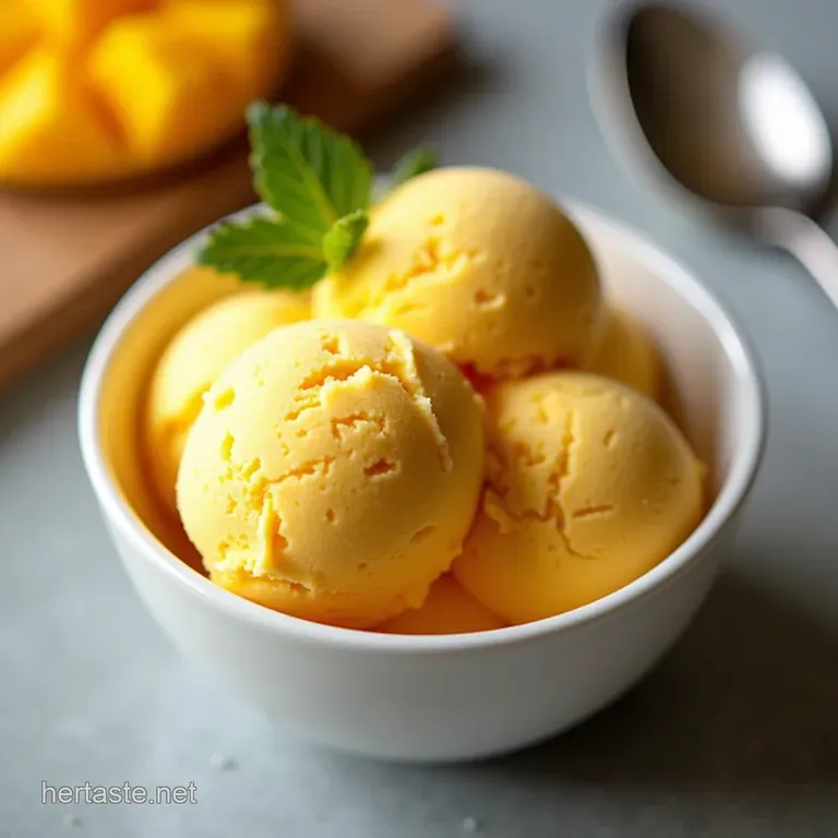 The Sunshine in a Scoop Effortless 2Ingredient Creamy Mango Ice Cream
