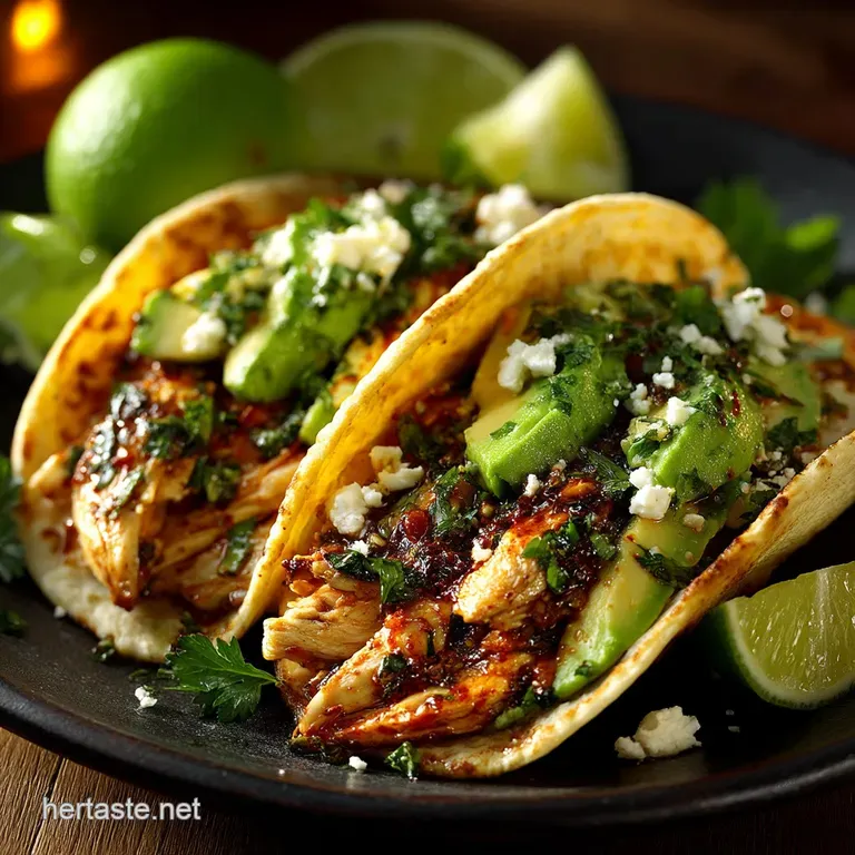 Zesty Lime Chicken Creamy Avocado Tacos Ready in 30 Minutes presentation