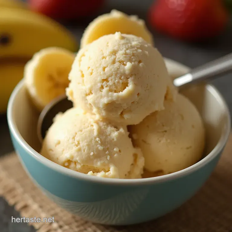 The Easiest Ever 3Ingredient Creamy Banana Nice Ice Cream presentation
