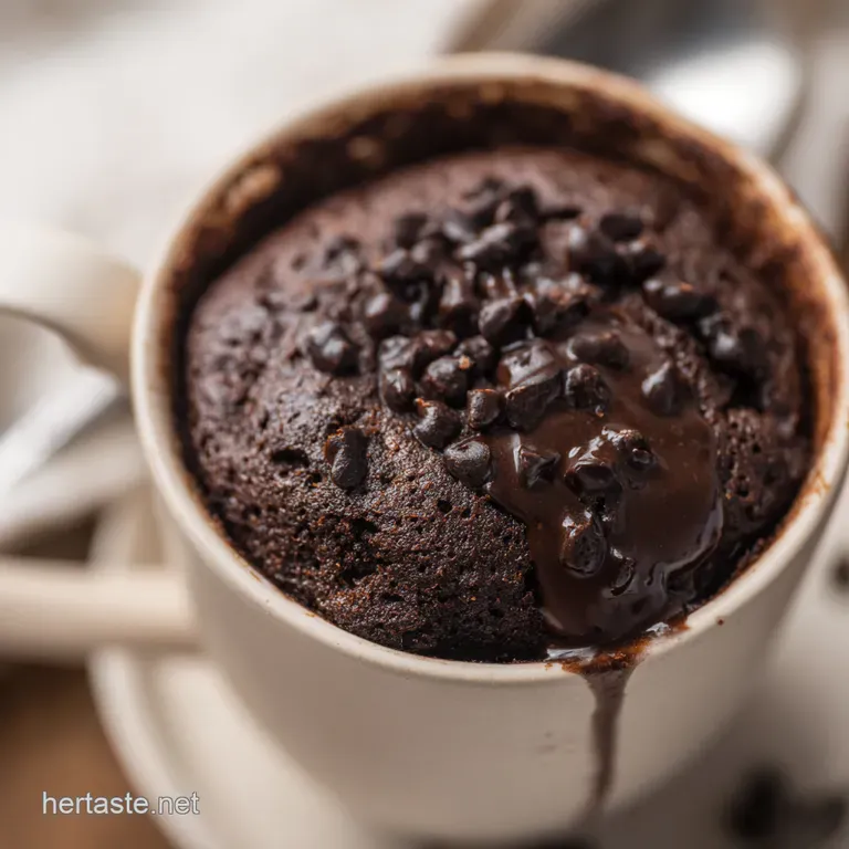 5Minute Chocolate Lava Mug Cake presentation