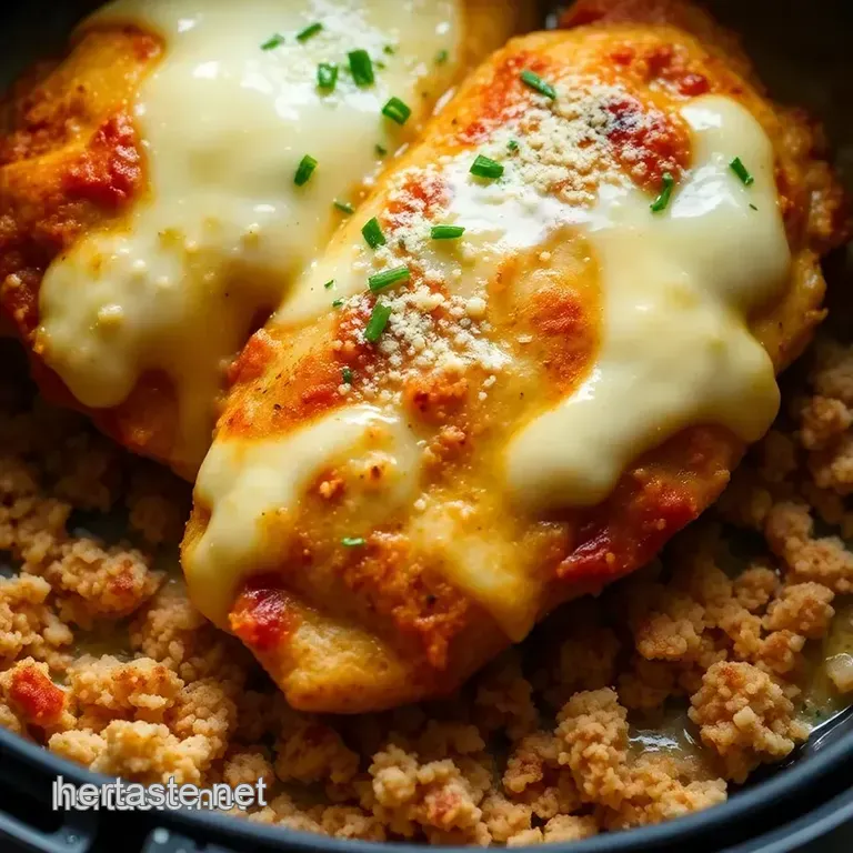 Air Fryer Chicken Parmesan presentation