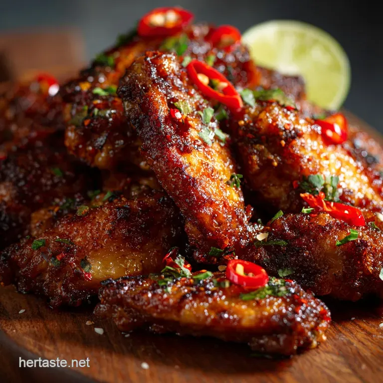 Air Fryer Sticky Spicy Chicken Wings the Ultimate Crispy Wing Fix presentation