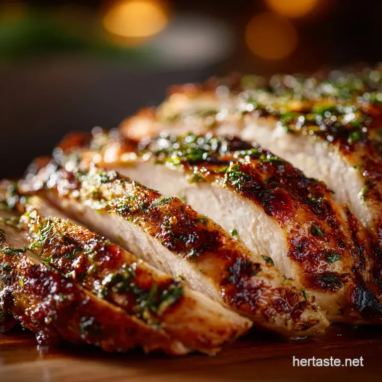Air Fryer Turkey Breast: Herb Butter Perfection presentation